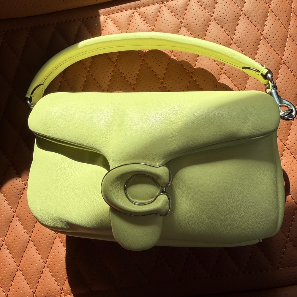Coach Lime Green Leather Tabby Shoulder Bag